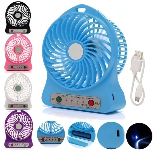 Mini Rechargeable Fan with Speed Controller (Mix/Random color)