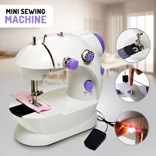 4in1 Mini Portable Sewing Machine with Box and Paddle (Direct Electric and Battery Both Options)