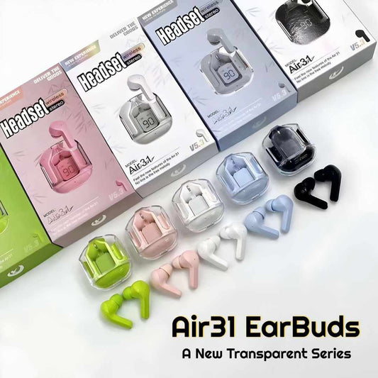 Air31 Transparent Digital EarBuds (Mix/Random color)