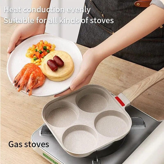 Imported Non-Stick Gas Stove Square 4 Portion Frying/Grilling Pan